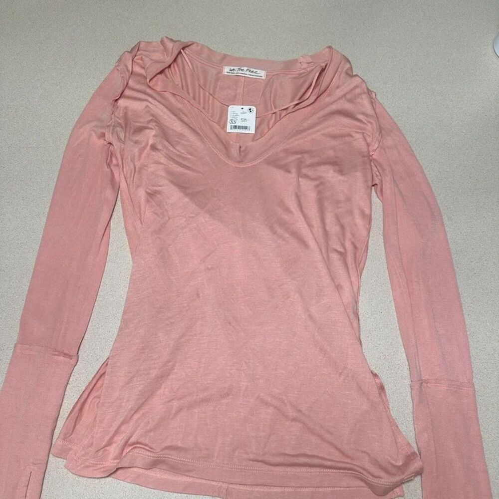 We the free long sleeve pink top